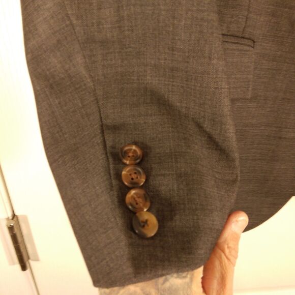 Brooks Brothers suit mens 346 regent fit 45L wool 38x31 gray 2 peice pants blzer - Picture 4 of 16